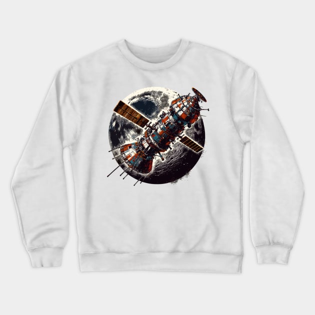 Satellite Crewneck Sweatshirt by Vehicles-Art